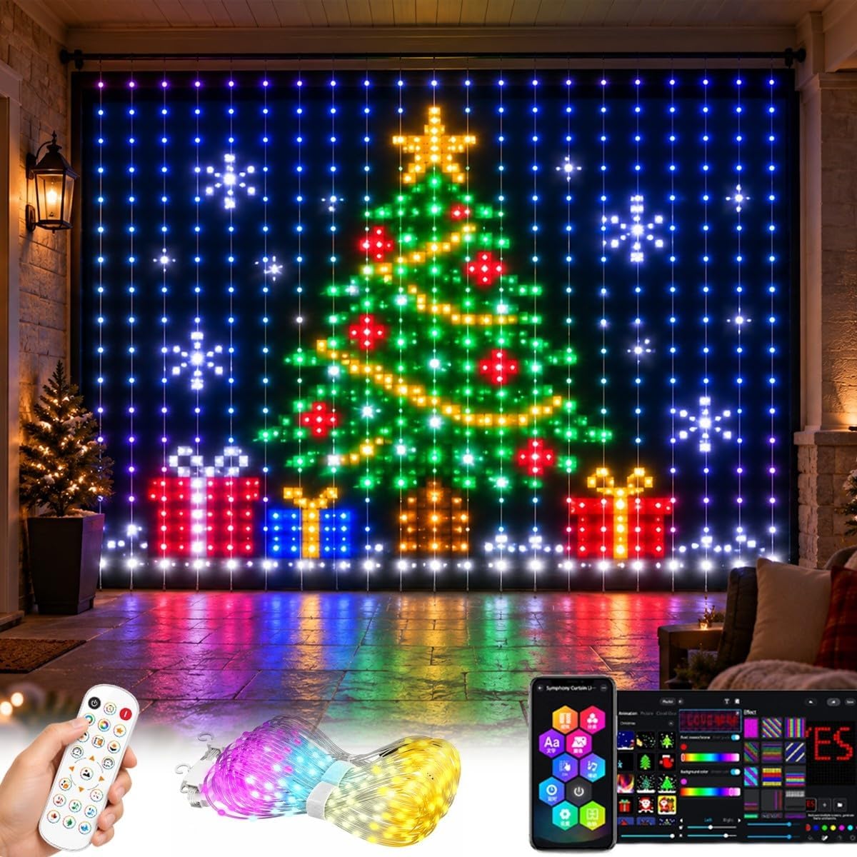 Home Decor Free App - Świąteczne lampki z motywem RGB, lampki