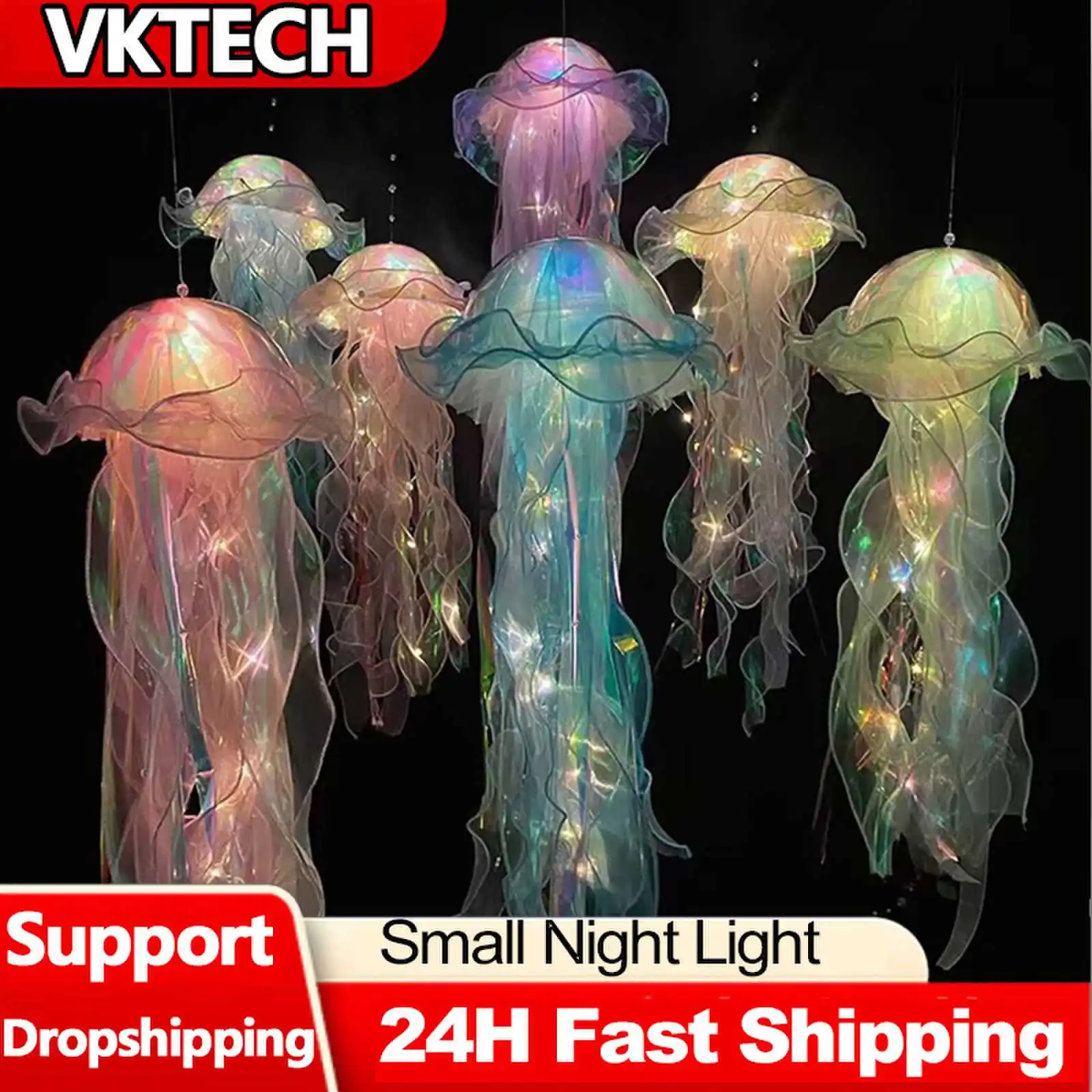Home Decor Y2K - Lampa meduzowa przenośna kwiatowa nastrojowa lampka