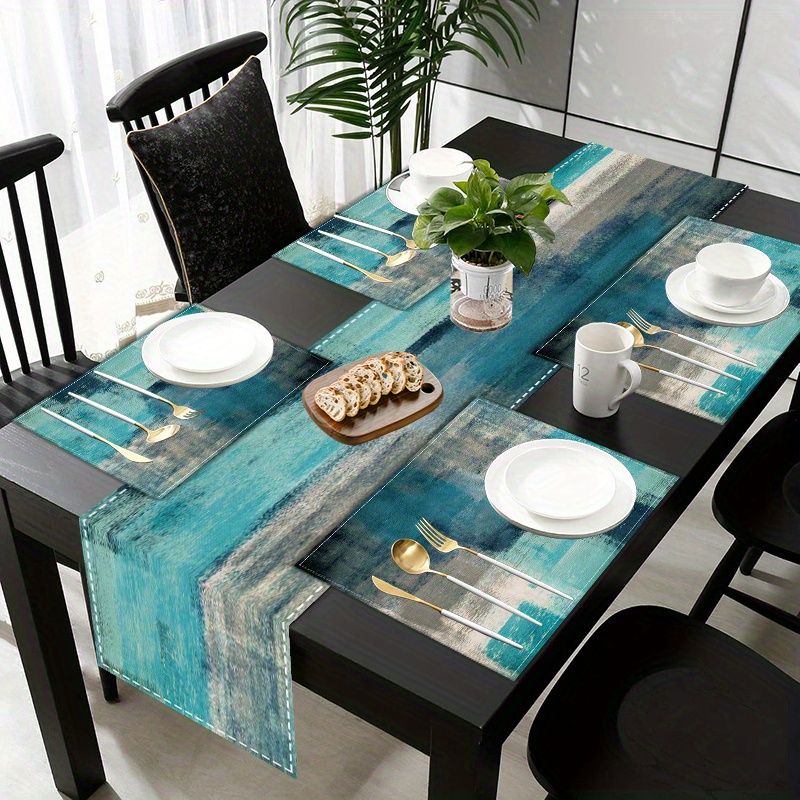Linen Table Runner - VIKAMA Morandi Abstrakcyjne Podkładki na Stół