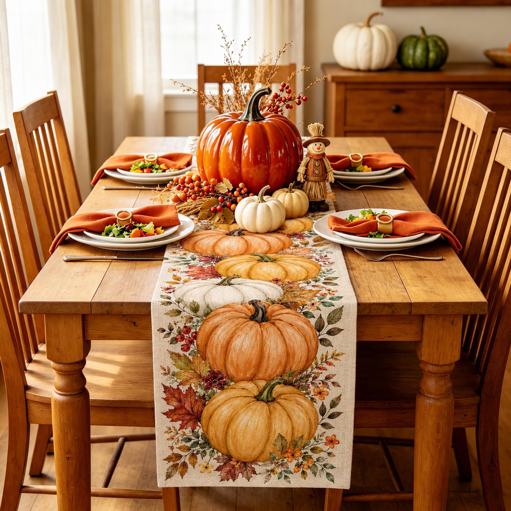 Bieżnik na stół na Halloween w – Linen Table Runner recenzja i cena