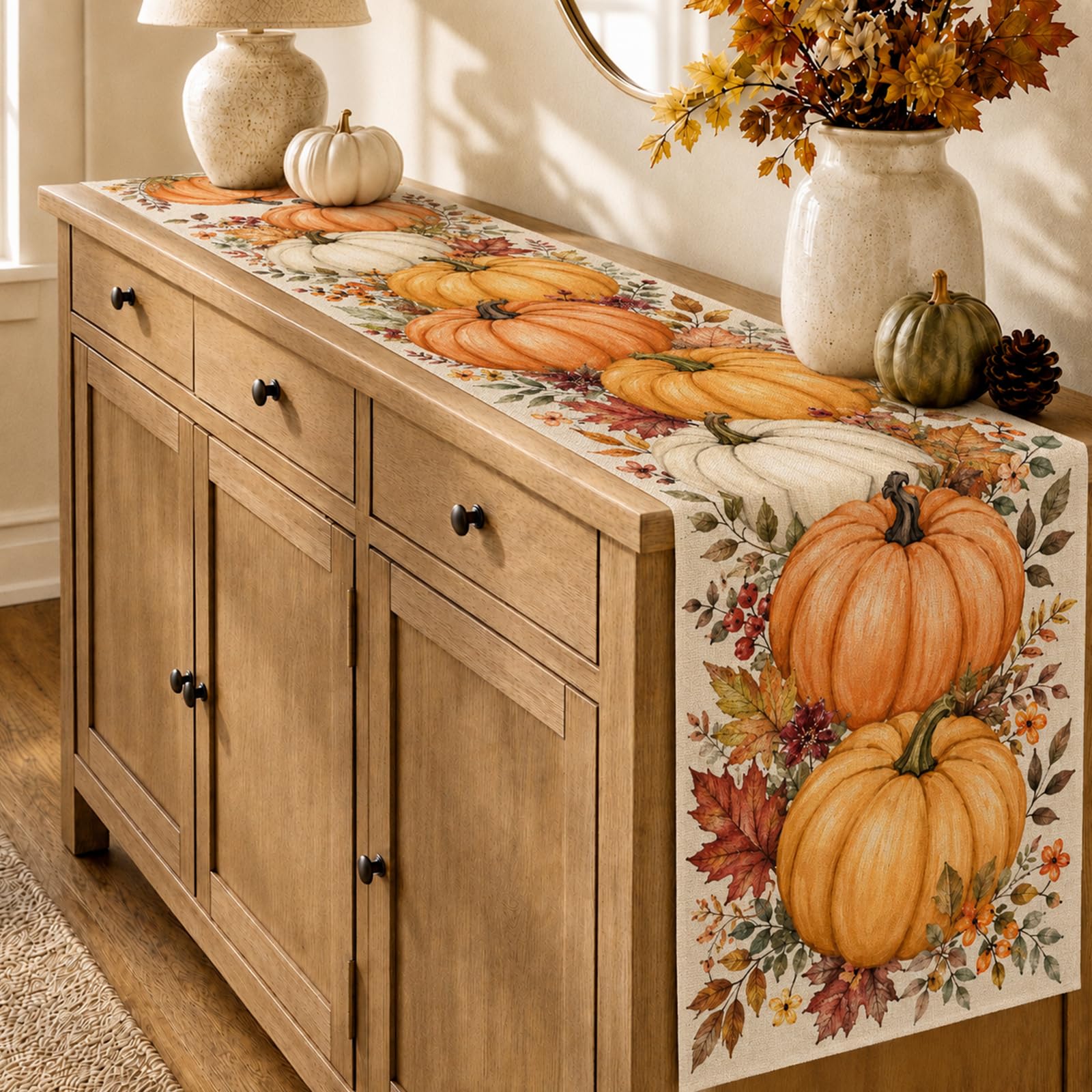 Bieżnik na stół na Halloween w – Linen Table Runner recenzja i cena