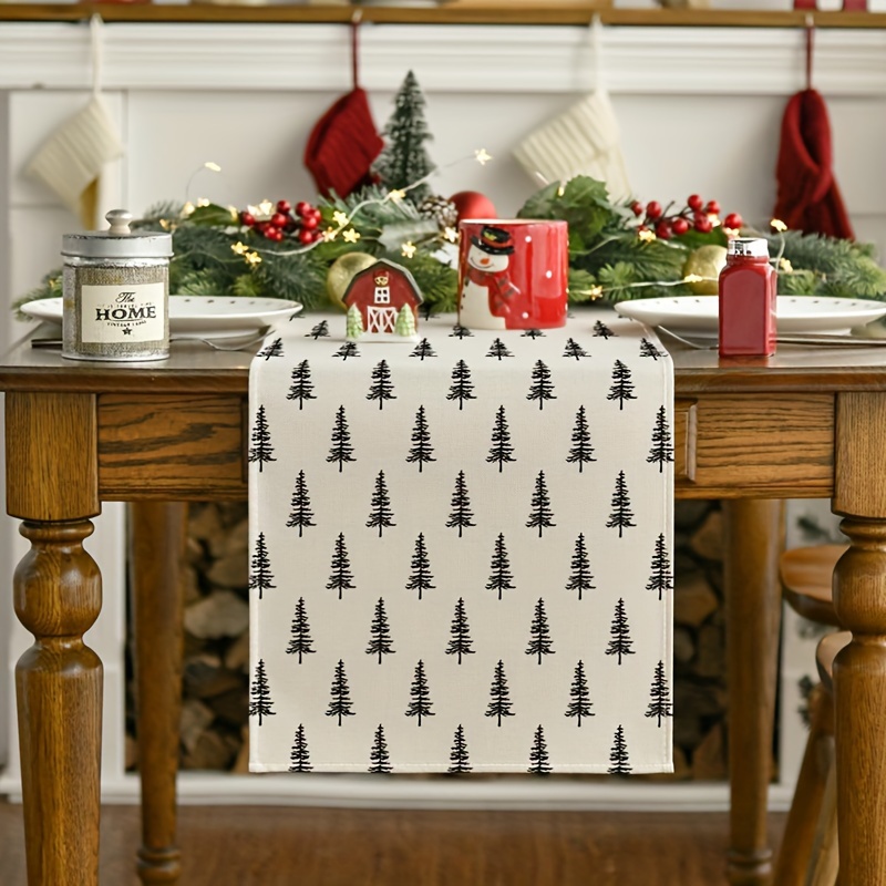 Prosty bieżnik na stół z motyw – Linen Table Runner recenzja i cena