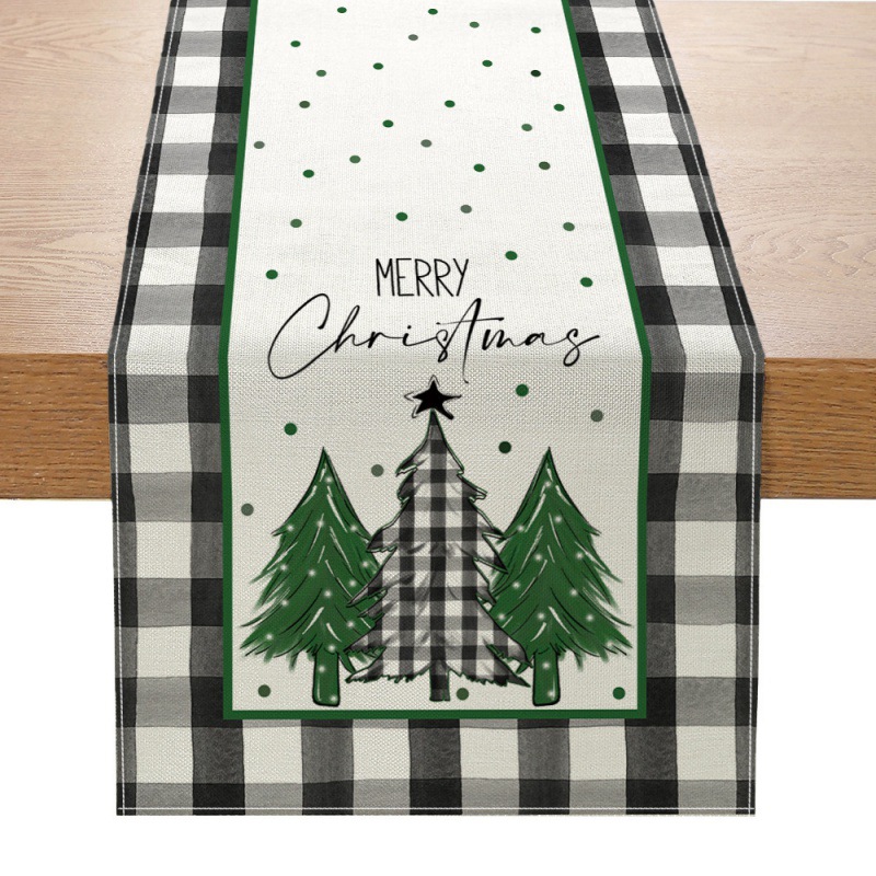 Bożonarodzeniowy bieżnik nowy  – Linen Table Runner recenzja i cena