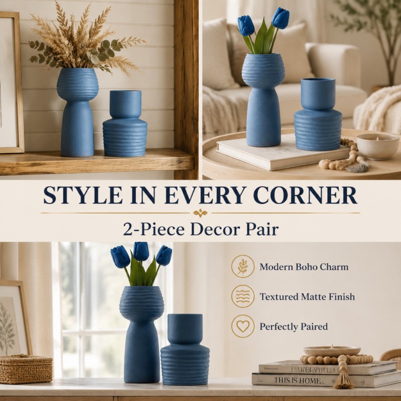 Zestaw 2 szt. szorstkich, fali – Pampas Grass Decor recenzja i cena