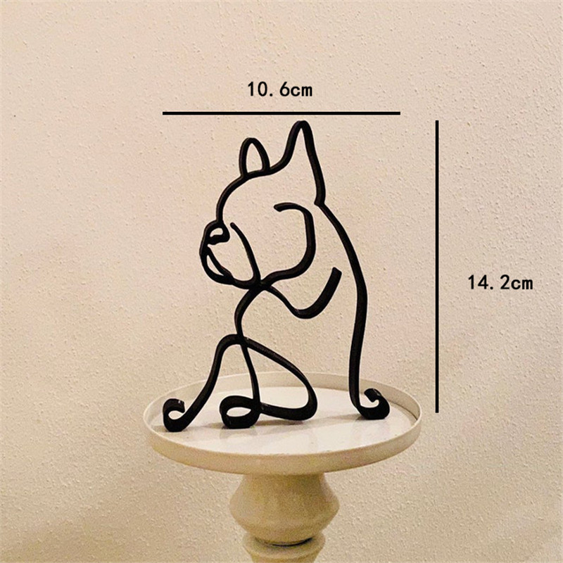 Rzeźba Psa Metalowy Pies Abstr – Home Decor Y2K recenzja i cena