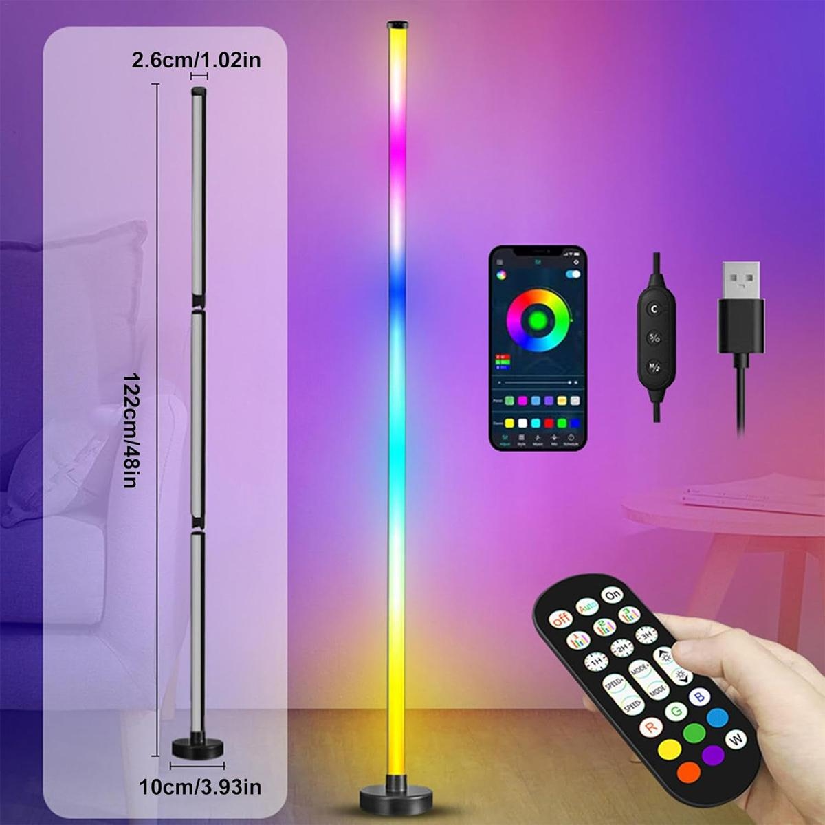Lampa podłogowa RGB Kolorowa d – Home Decor Free App recenzja i cena